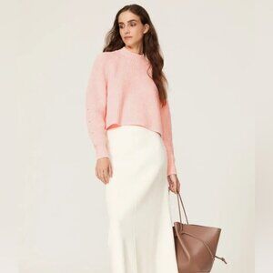 Club Monaco Cropped Knit Ribbed Sweater